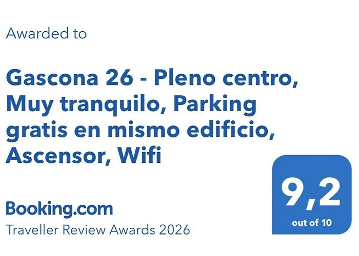 شقة Gascona 26 - Pleno Centro, Muy Tranquilo, Parking Gratis En Mismo Edificio, Ascensor, Wifi